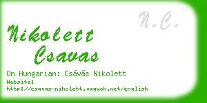 nikolett csavas business card